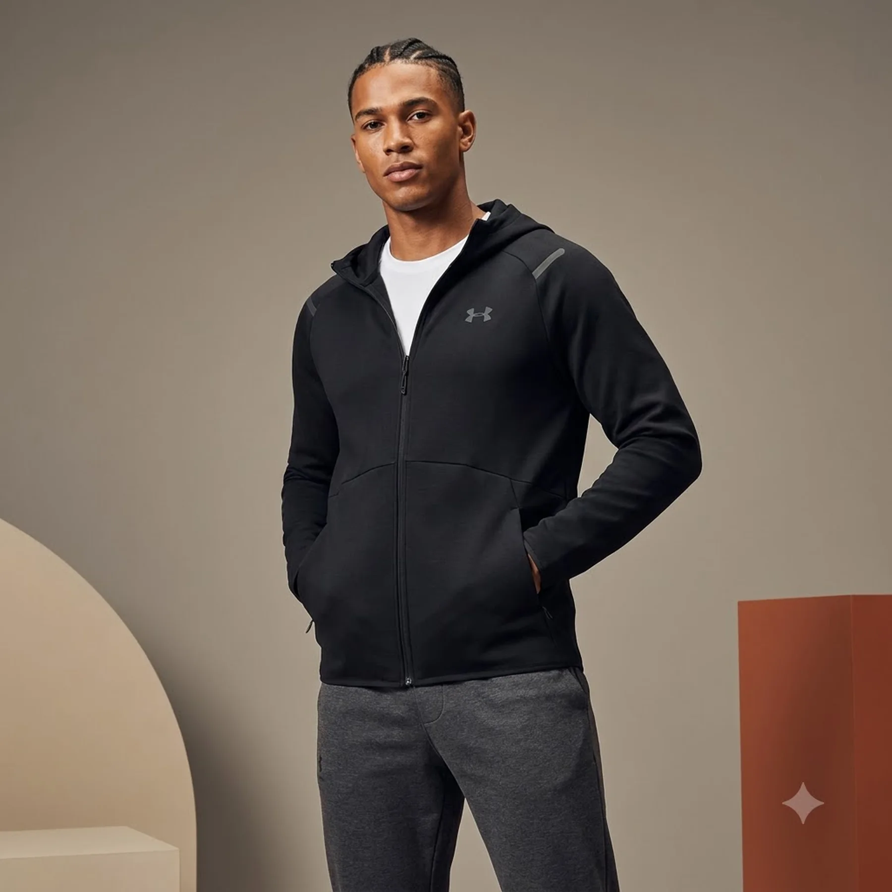 Кофта чоловіча Under Armour Ua Unstoppable Flc Fz Hd Eu (1389352-001)