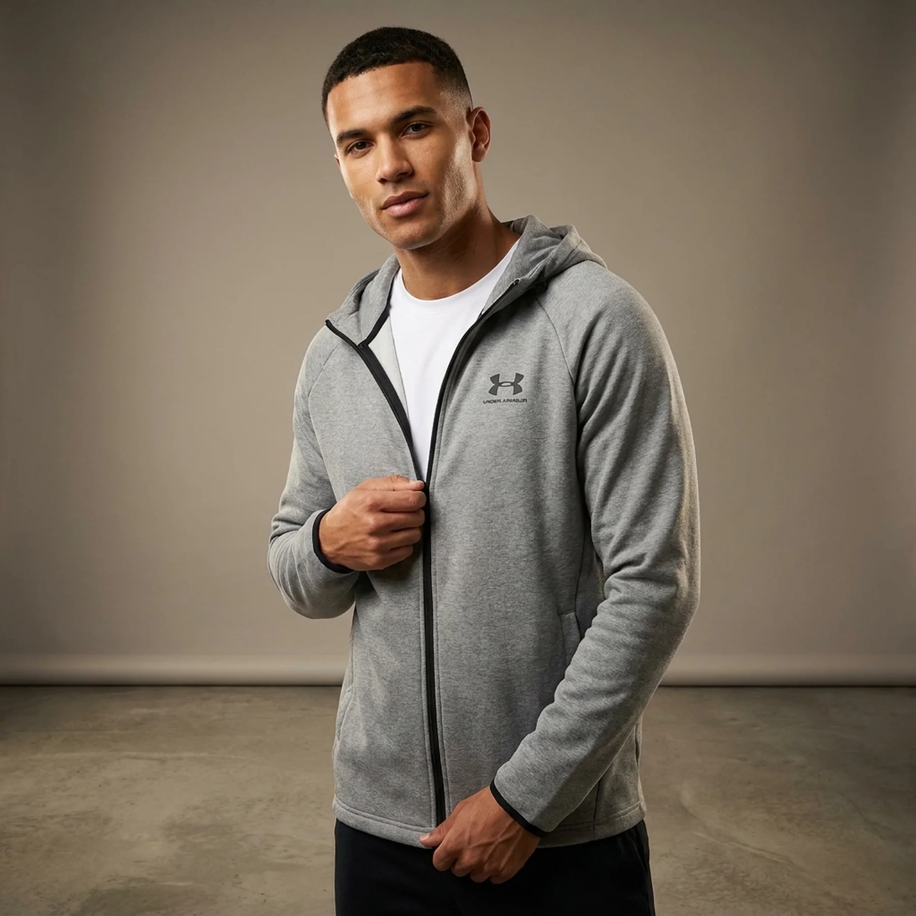 Кофта чоловіча Under Armour Unstoppable Flc Fz Hd Eu Grey (1389352-025)