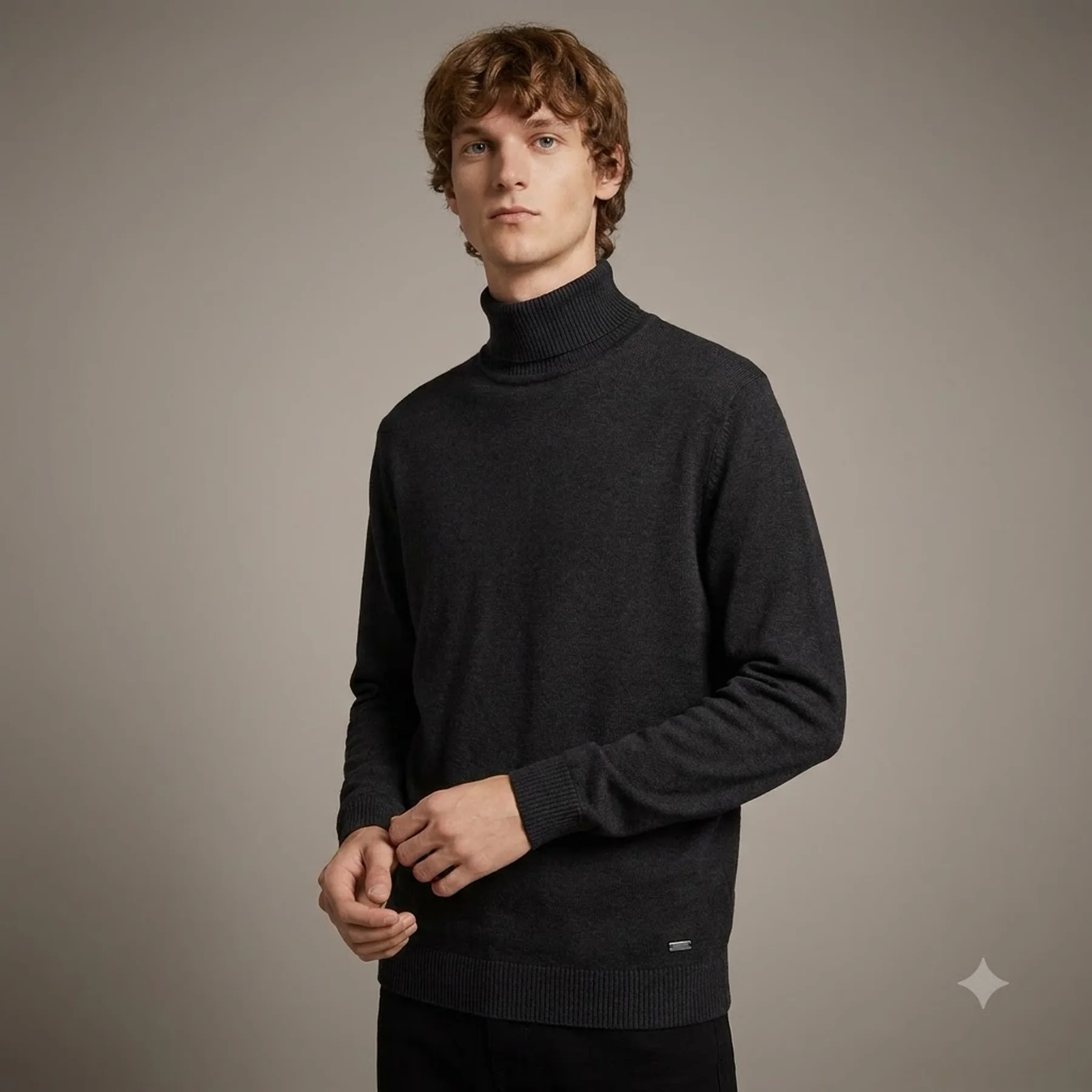 Кофта FINE KNITTED TURTLE NECK 1032304-10617 Tom Tailor XXL Чорний