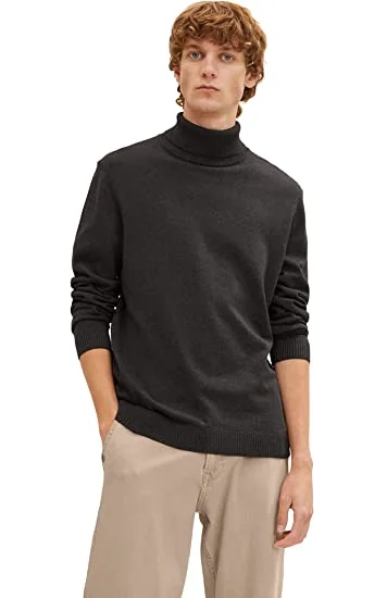 Кофта FINE KNITTED TURTLE NECK 1032304-10617 Tom Tailor XXL Чорний