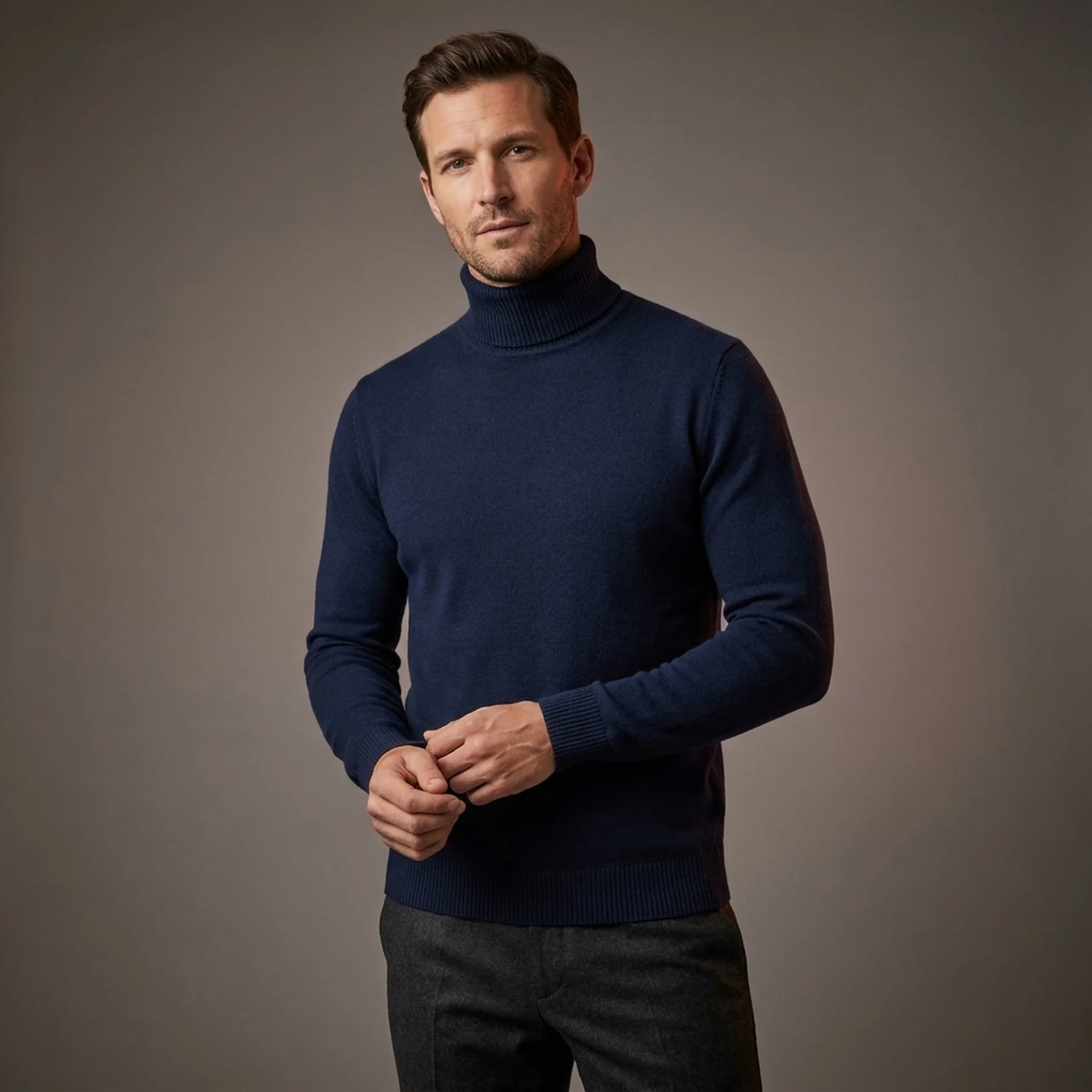 Кофта FINE KNITTED TURTLE NECK 1032304-10668 Tom Tailor XXL Темно-синій
