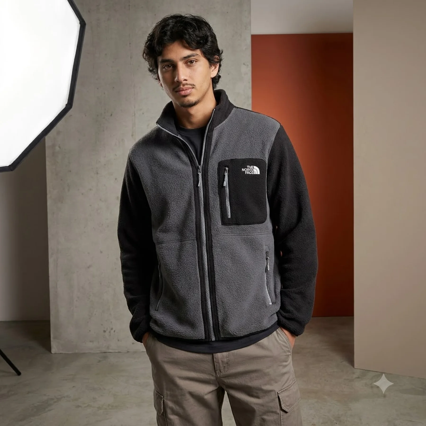 Кофта M YUMIORI FULL ZIP ANTHRACITE 0A883RWVO1 THE NORTH FACE L Темно-сірий