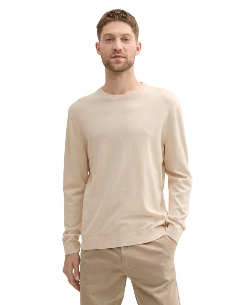 Кофта men's Pullover sweater 1039810-28596 Tom Tailor XXL Бежевий