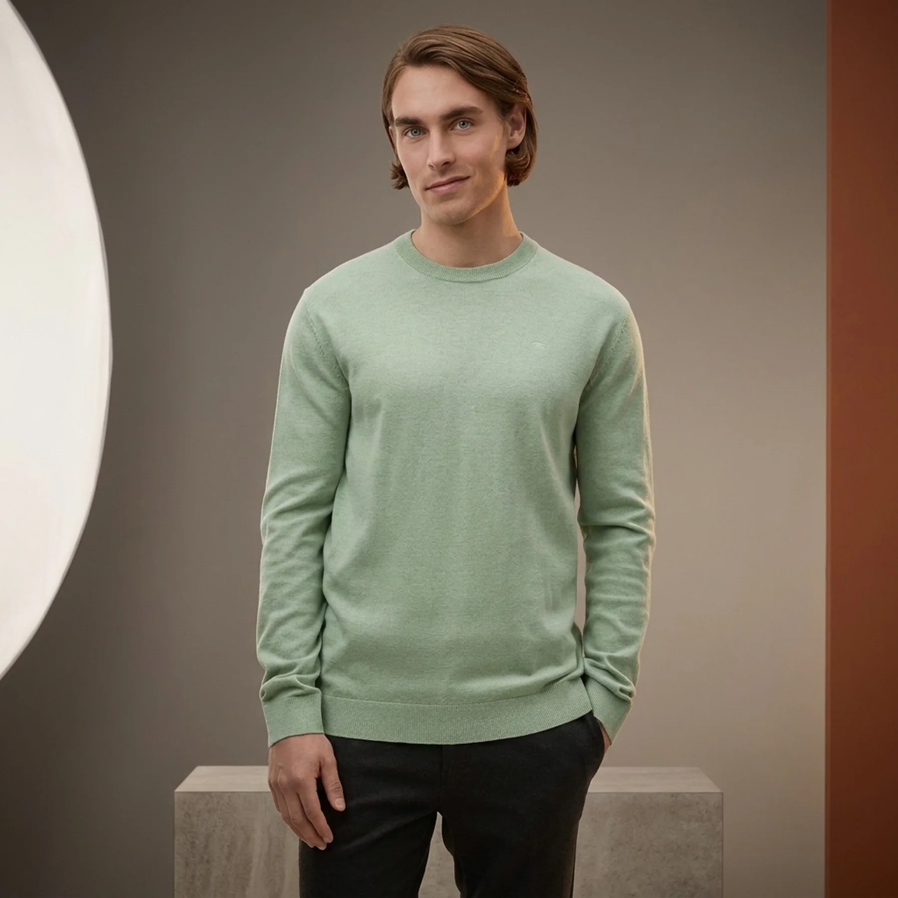 Кофта men's Pullover sweater 1039810-37098 Tom Tailor XXL Фісташковий