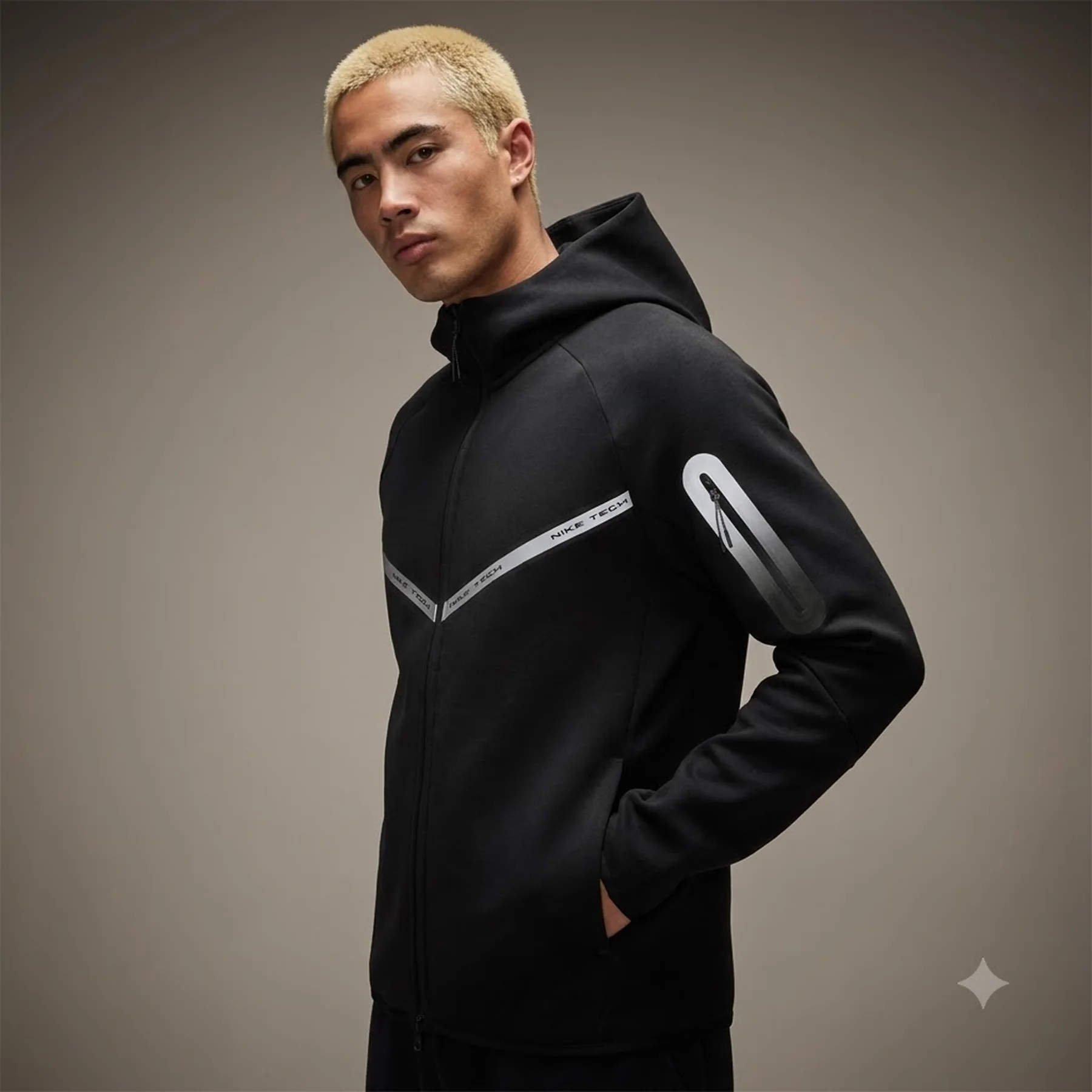 Кофта Nike Tech Fleece Black Reflective