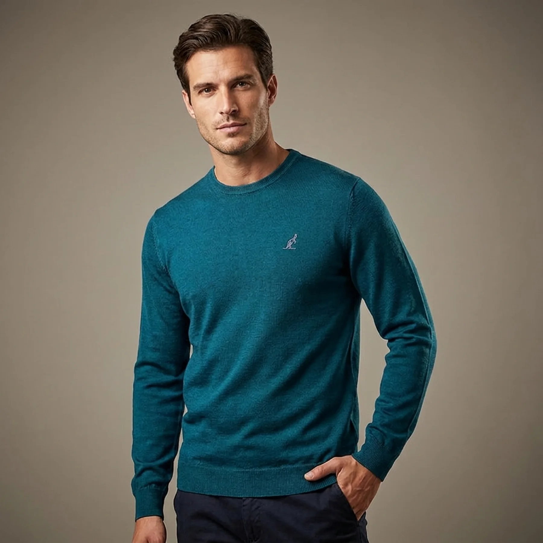 Кофта унісекс Australian Sweater Merinos Crewneck Turquoise (LSUMA0010-320)
