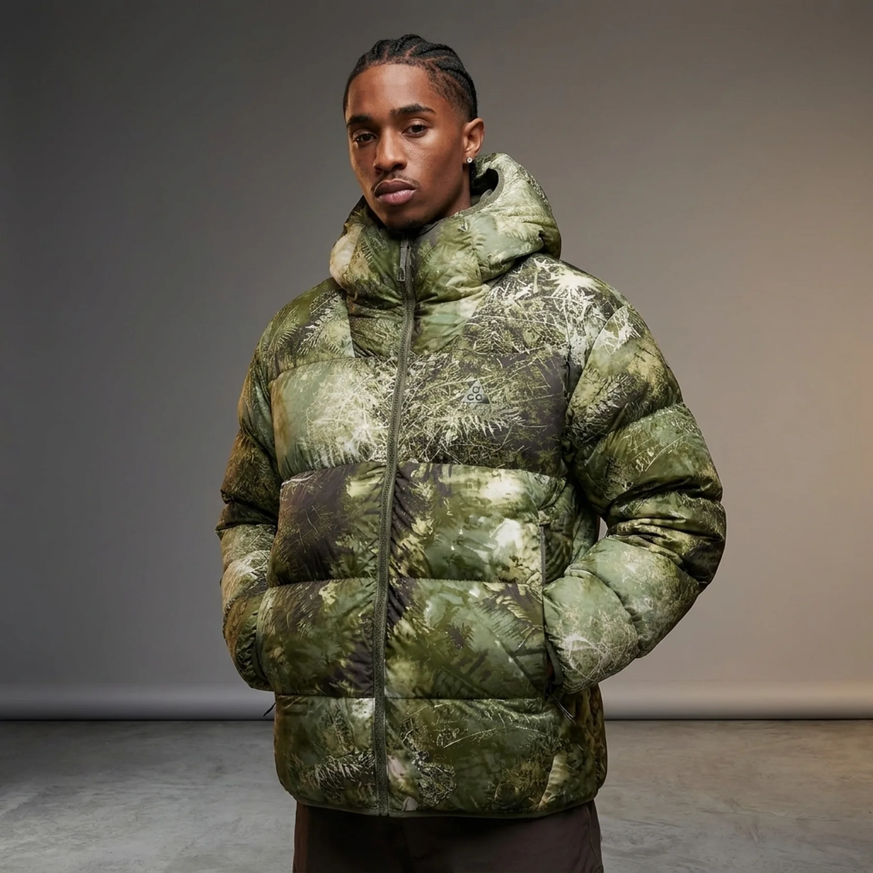 Кофта унісекс Nike Acg Lunar Lake Puffer Therma-Fit Adv Loose Hooded Jacket Green (FB8121-386)