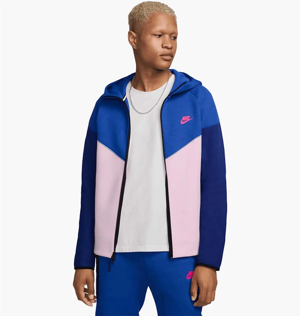 Кофта унісекс Nike Tech Fleece Blue/Pink (FZ4709-480)