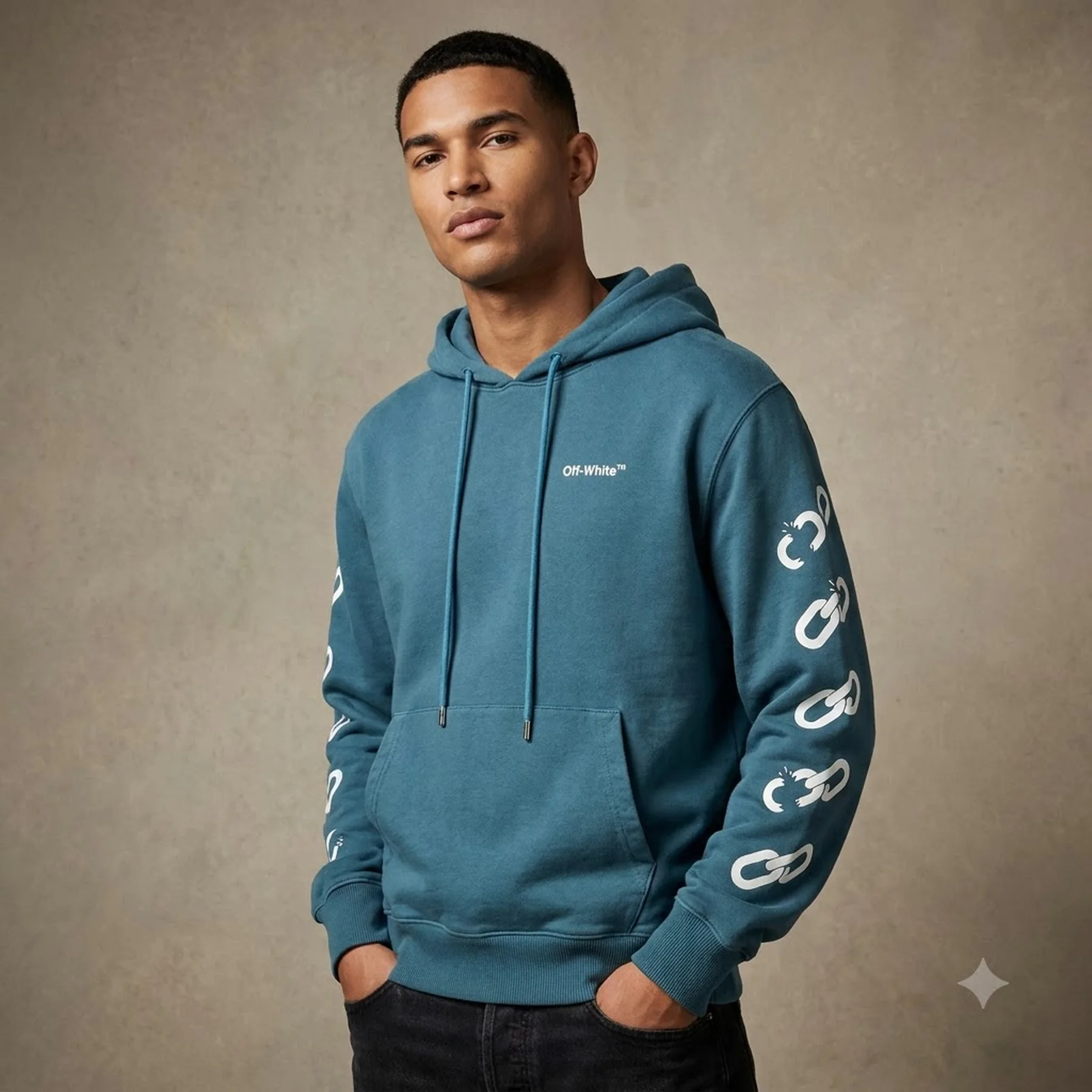 Кофта унісекс Off-White Off-White Ss22 Alphabet Printing Version Blue (OMBB097F22FLE0105501)
