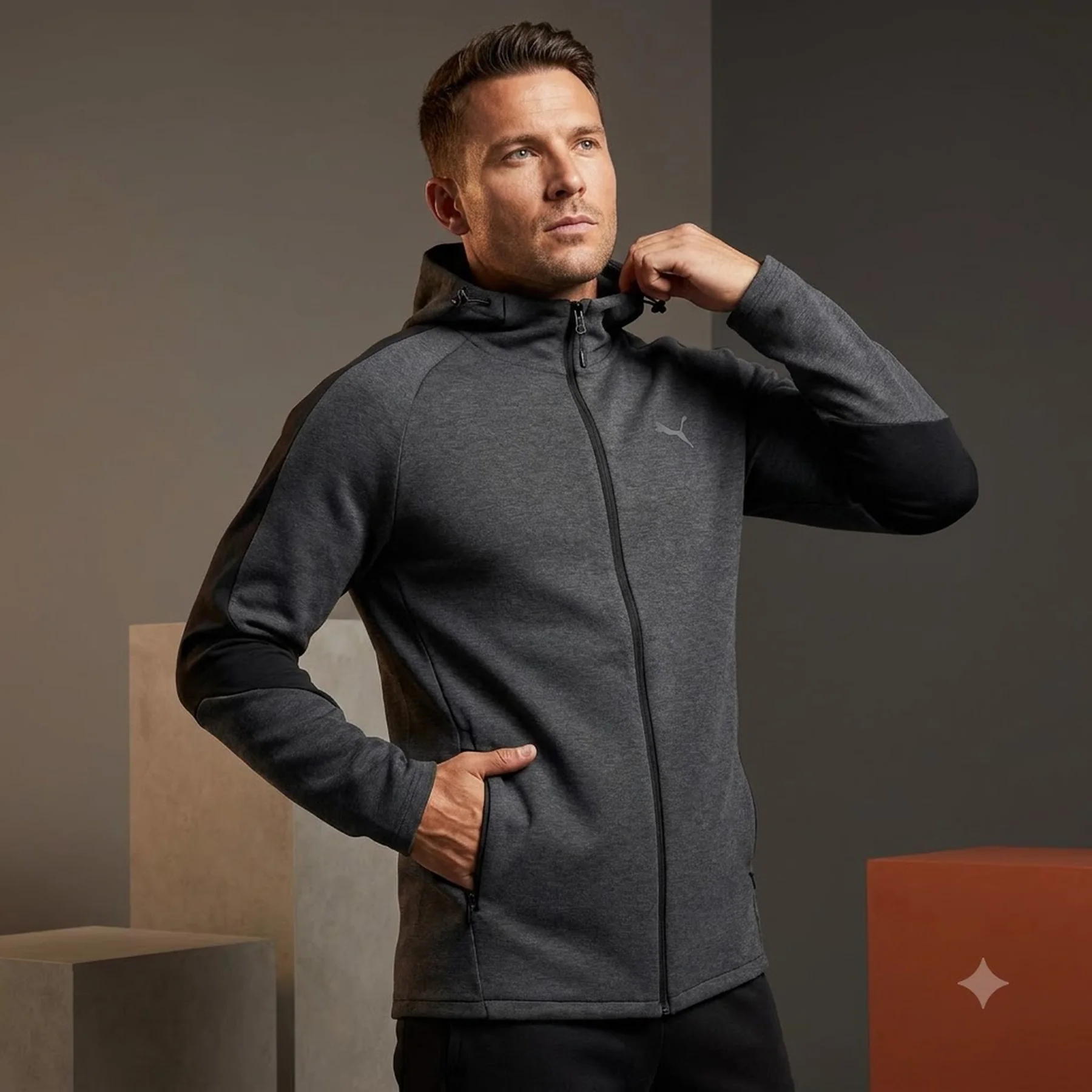 Кофта унісекс Puma Evostripe Core Fz Hoodie (63152907)