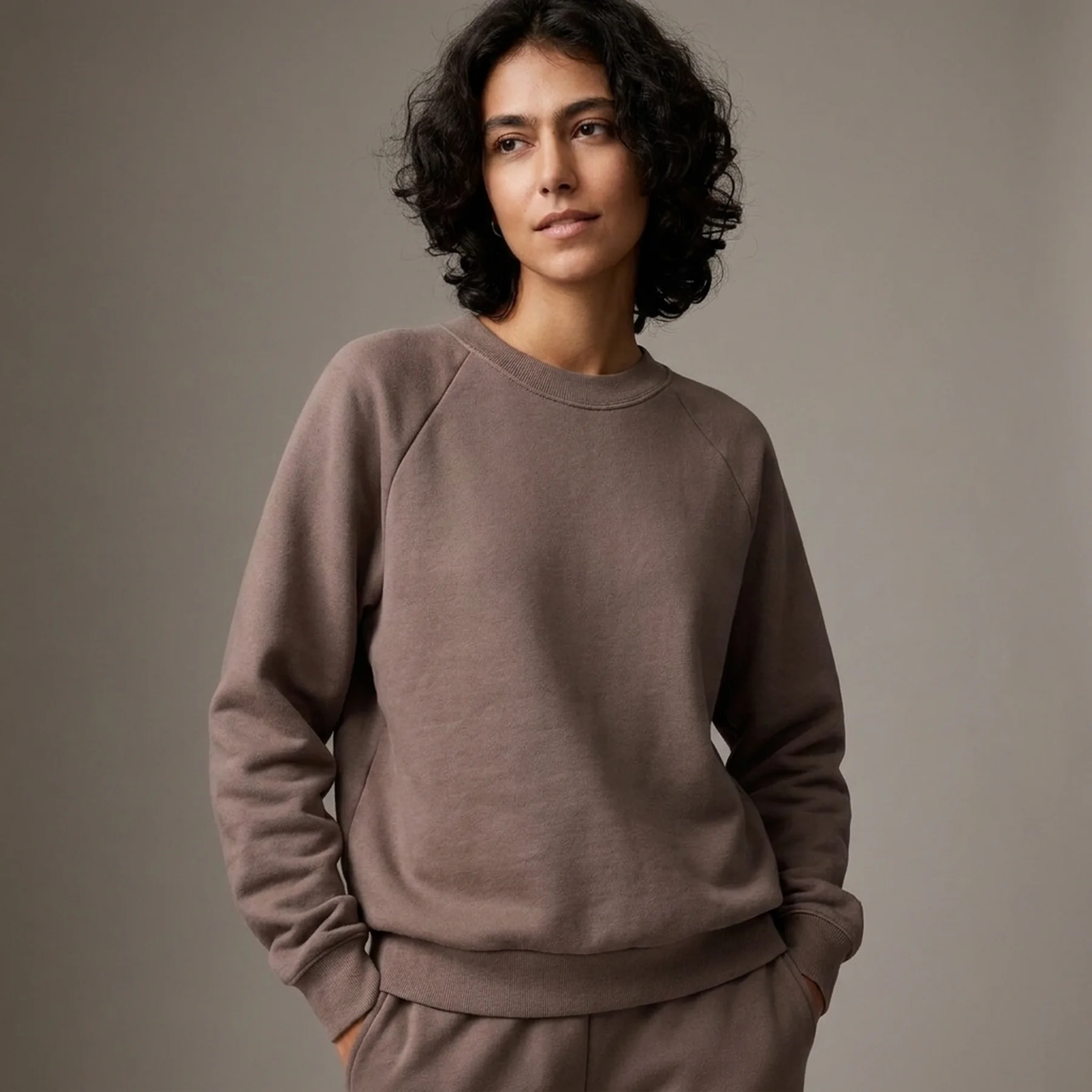 Кофта жіночі Gap Crewneck Logo Raglan Sweatshirt Brown (765585-04)