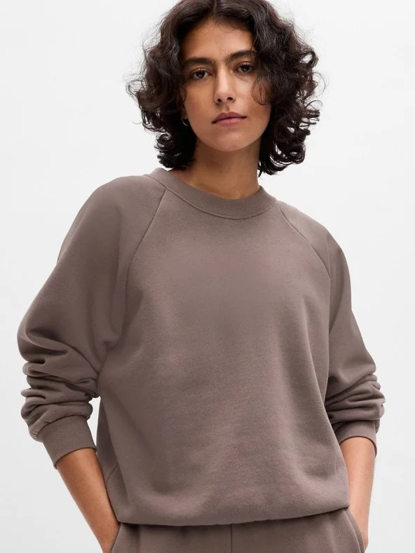 Кофта жіночі Gap Crewneck Logo Raglan Sweatshirt Brown (765585-04)