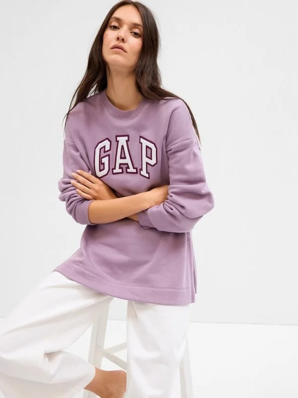 Кофта жіночі Gap Crewneck Logo Violet (741683-02)