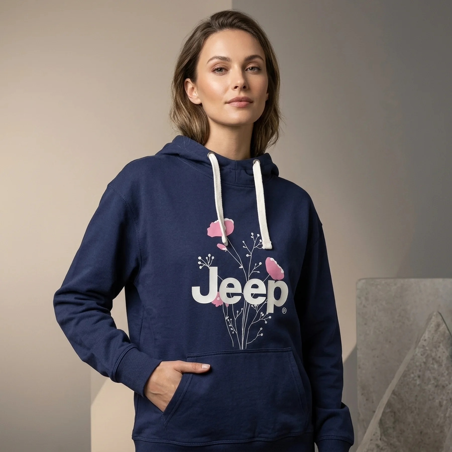 Кофта жіночі Jeep Hooded Oversize Sweatshirt Botanical Print (O102606-A184)