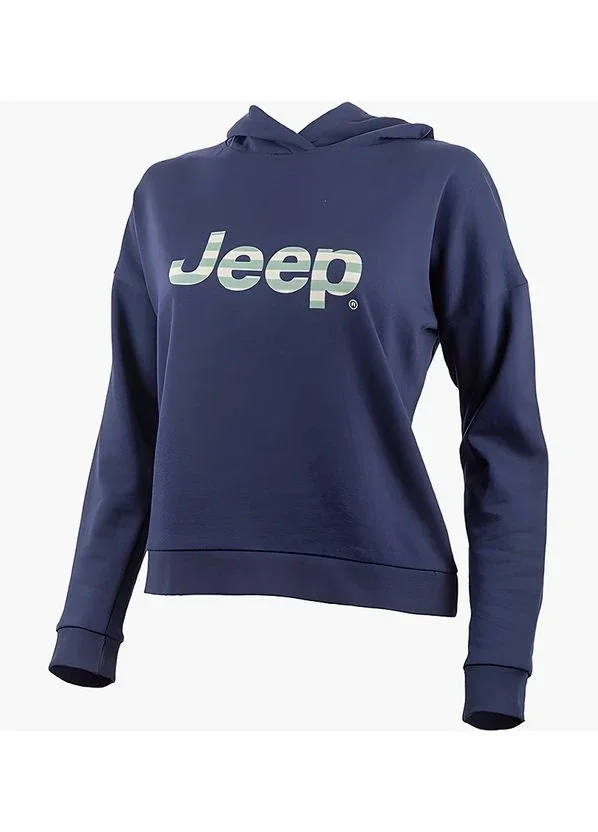 Кофта жіночі Jeep J Woman Hooded Cropped Sweatshirt Striped Print J22w (O102609-A184)