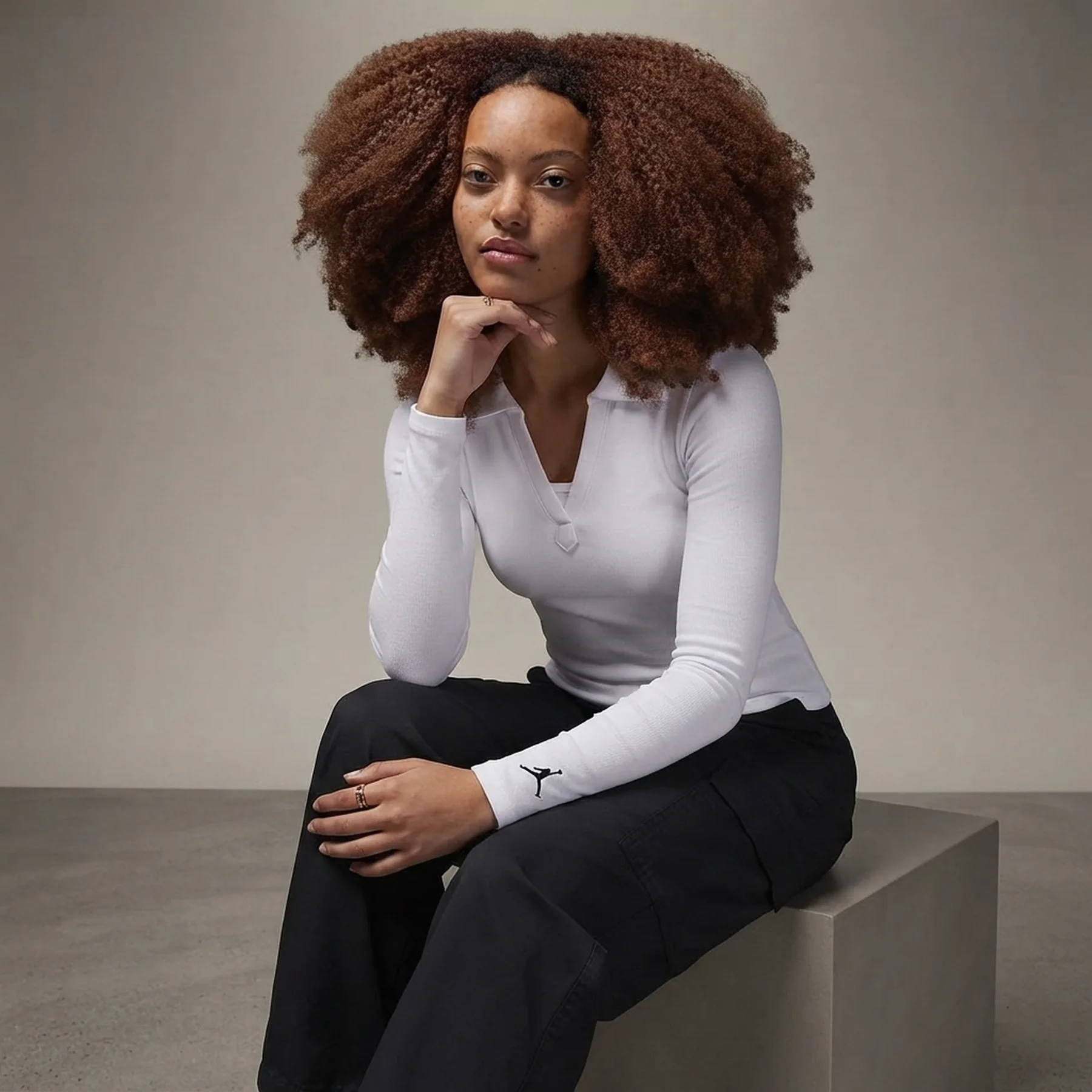 Кофта жіночі Jordan Long-Sleeve Knit Top White (FV7191-100)