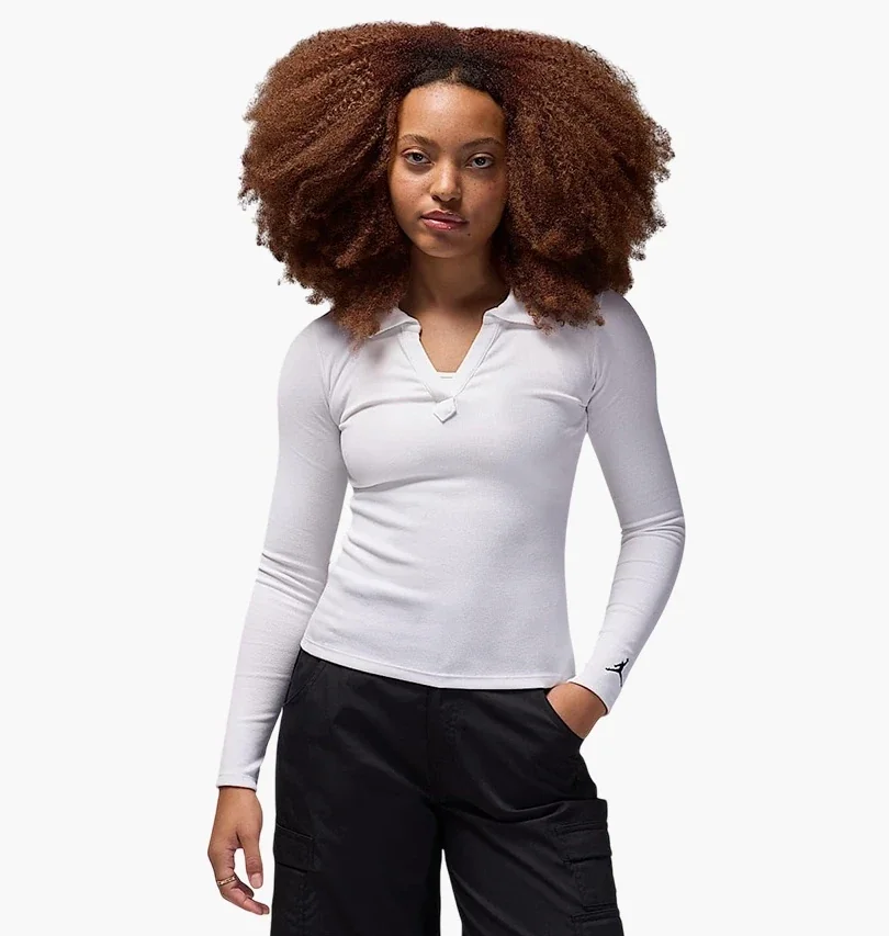 Кофта жіночі Jordan Long-Sleeve Knit Top White (FV7191-100)