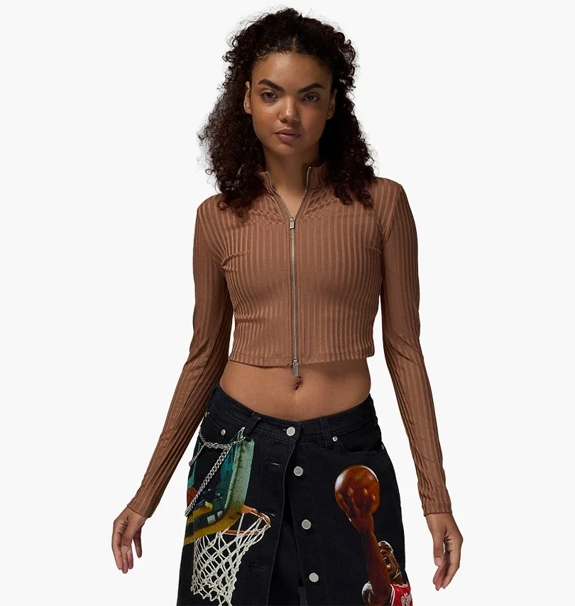 Кофта жіночі Jordan Long-Sleeve Top Brown (FV7185-223)