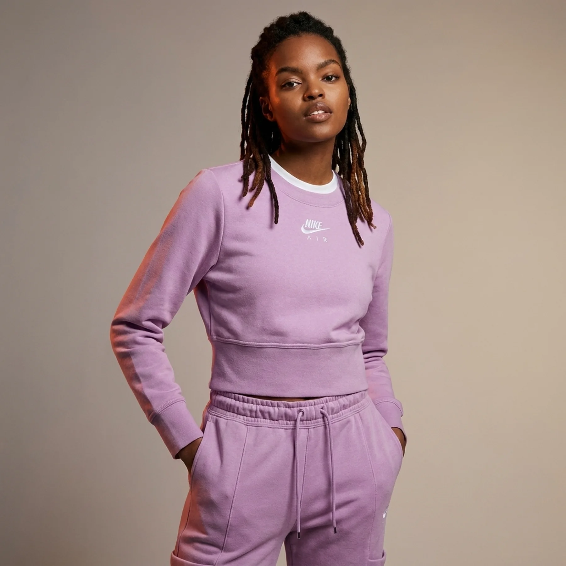 Кофта жіночі Nike Air Crew Fleece Violet (DC5296-591)