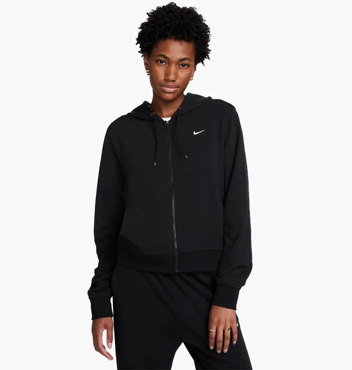 Кофта жіночі Nike Dri-Fit One Full-Zip French Terry Hoodie Black (FB5198-010)