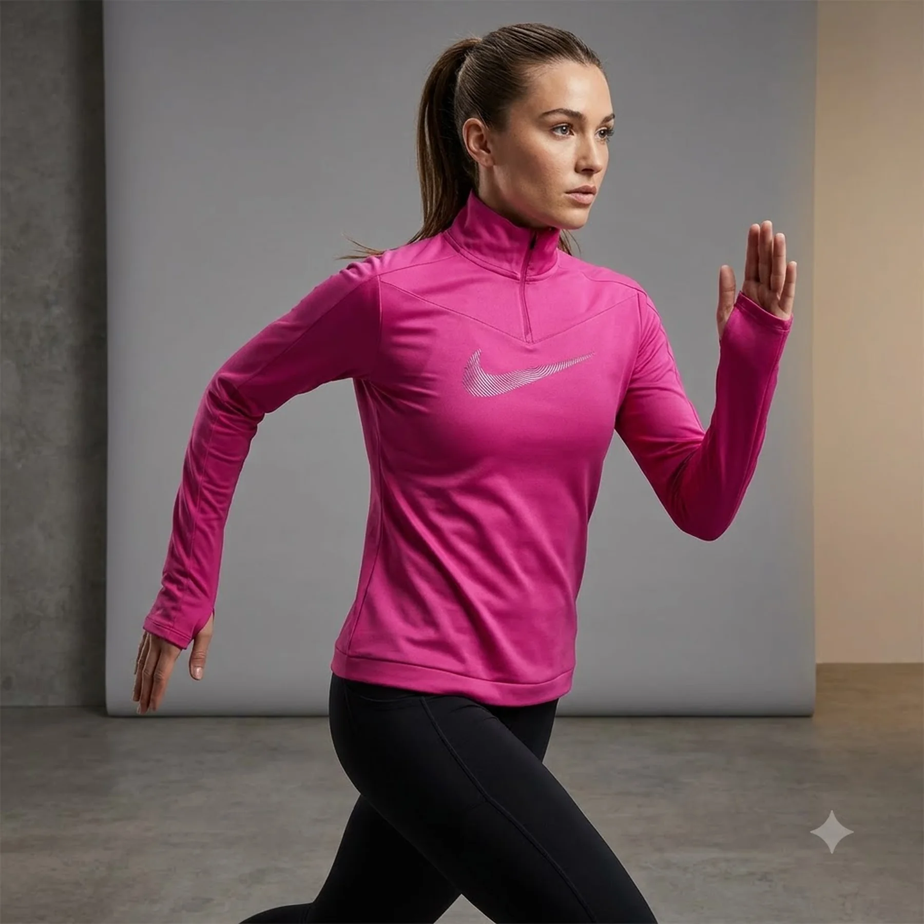 Кофта жіночі Nike Dri-Fit Swoosh Quarter-Zip Running Top Pink (FB4687-615)