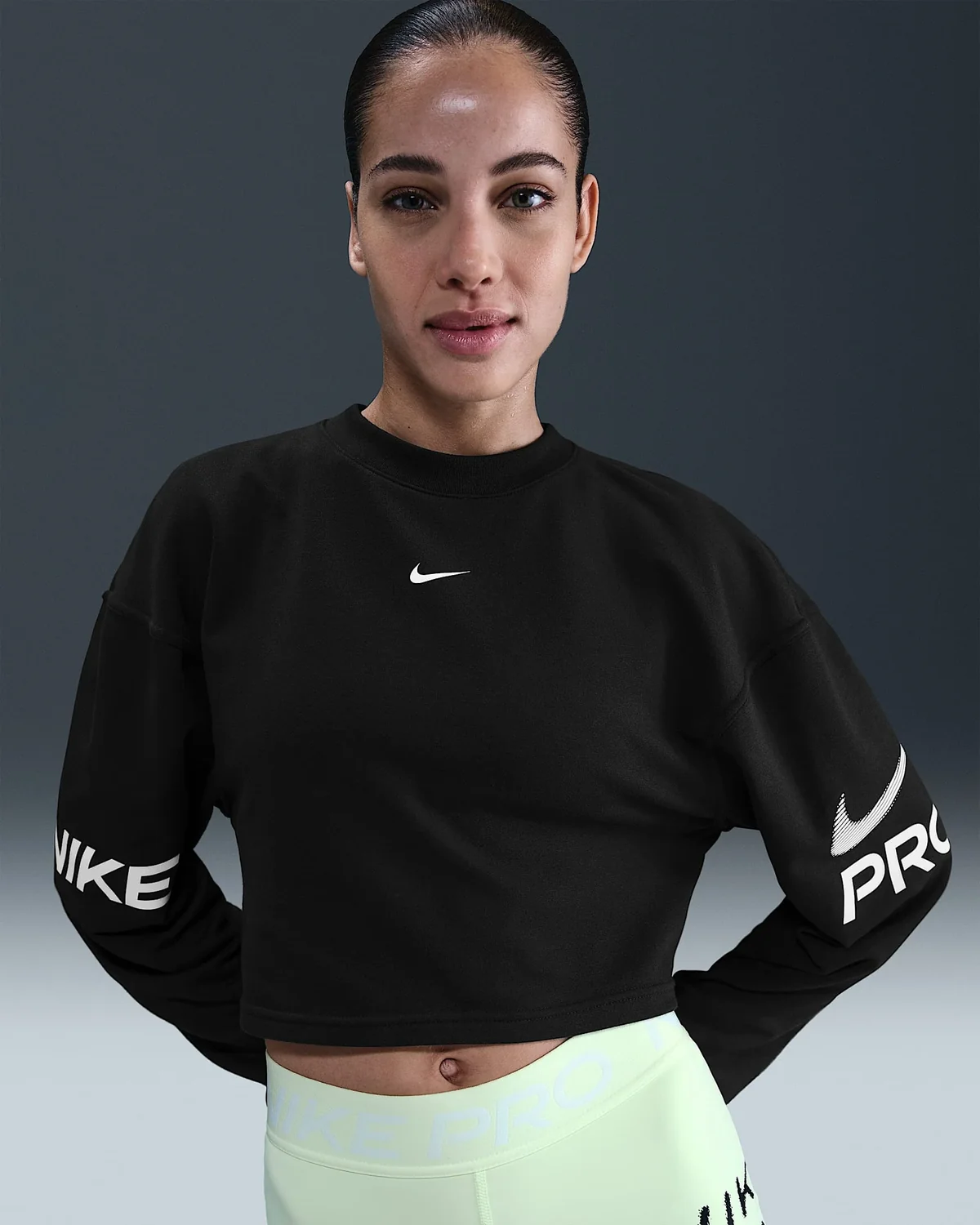 Кофта жіночі Nike Flc Crew Tt Hrx Black (HV3591-010)