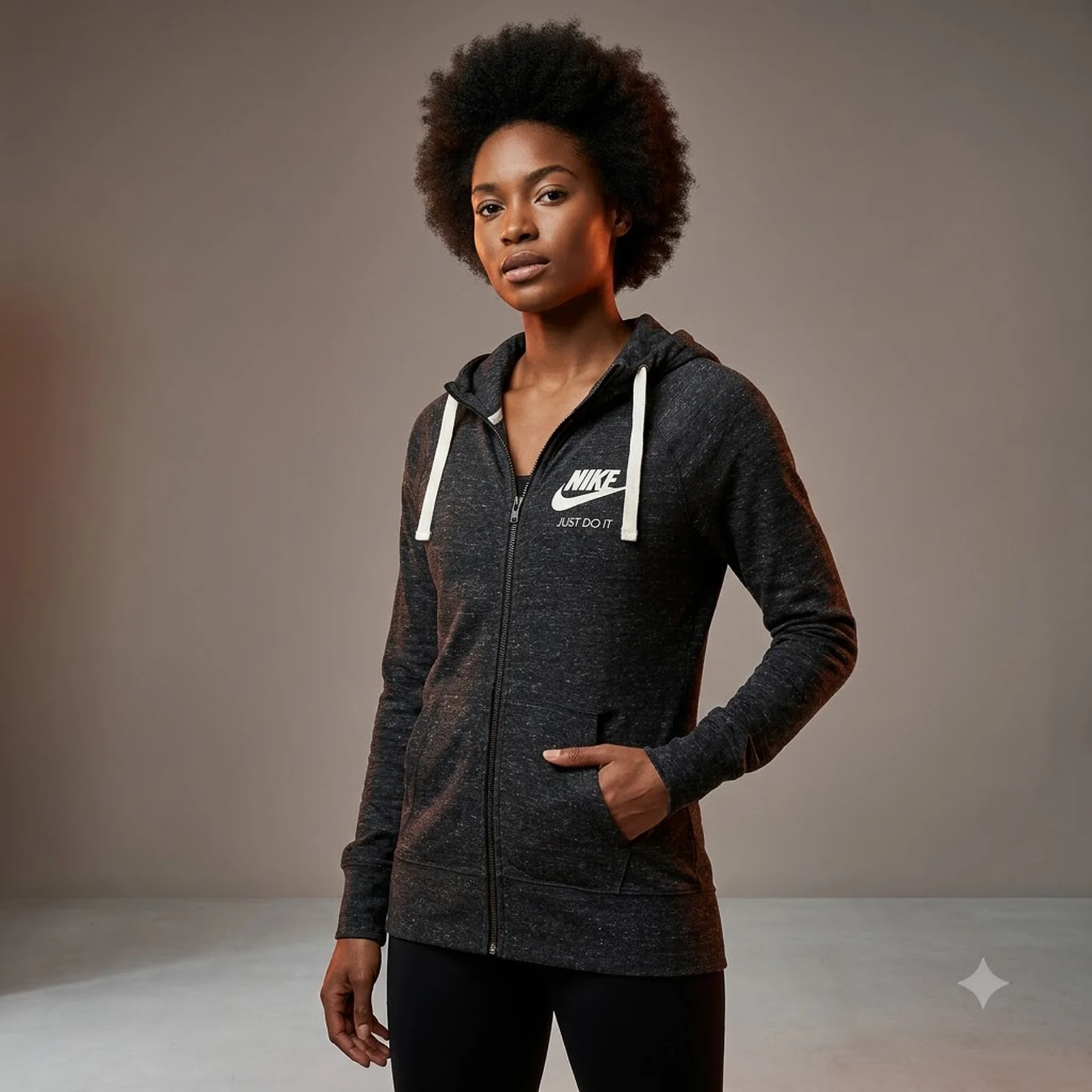 Кофта жіночі Nike Gym Vntg Hoodie Fz Black (883729-010)