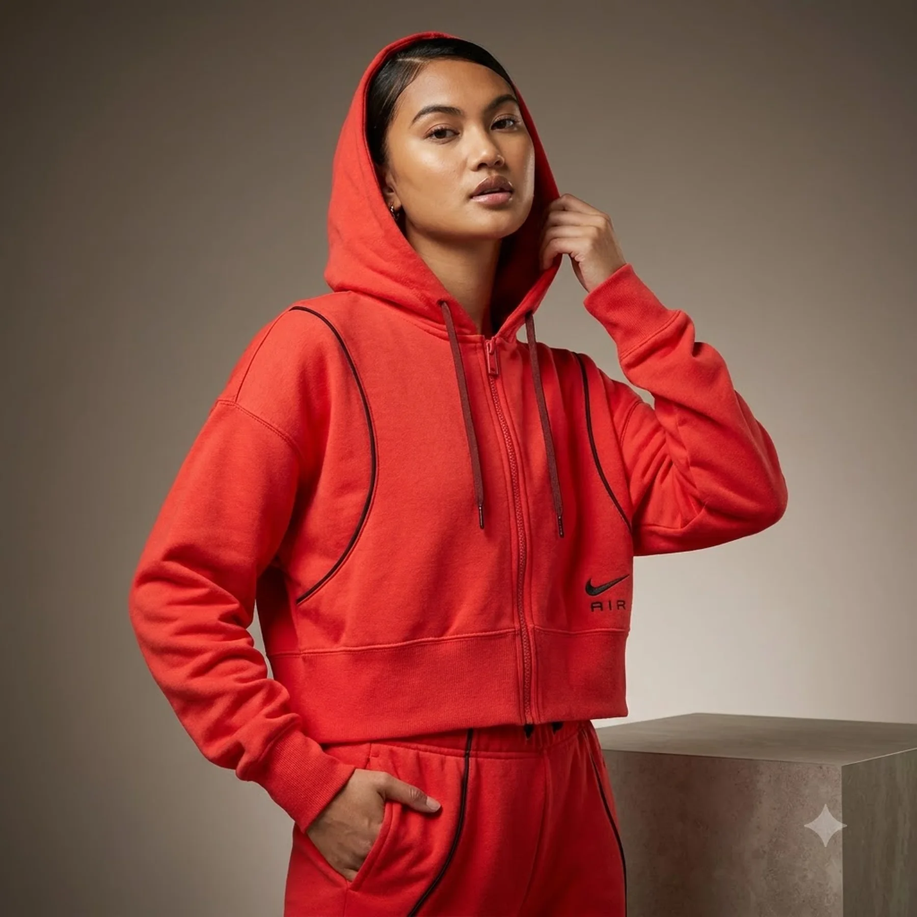 Кофта жіночі Nike Nsw Full-Sip Air Fleece Hoodie (DQ6579-696)