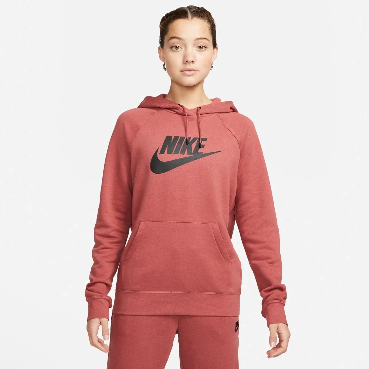 Кофта жіночі Nike Sportswear Essential Fleece Orange (DX2319-691)