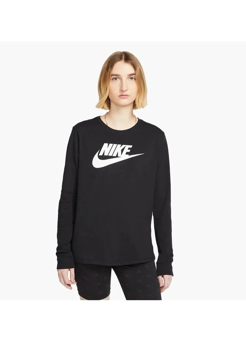 Кофта жіночі Nike Sportswear Essentials Long-Sleeve Logo T-Shirt (FJ0441-010)