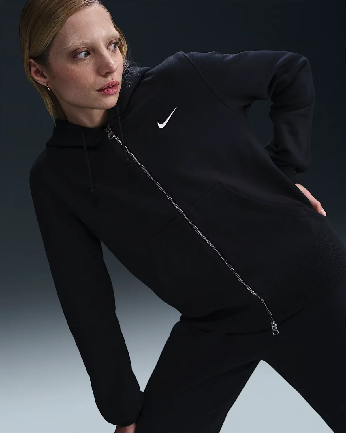 Кофта жіночі Nike Sportswear Phoenix Fleece Black (HJ0995-010)
