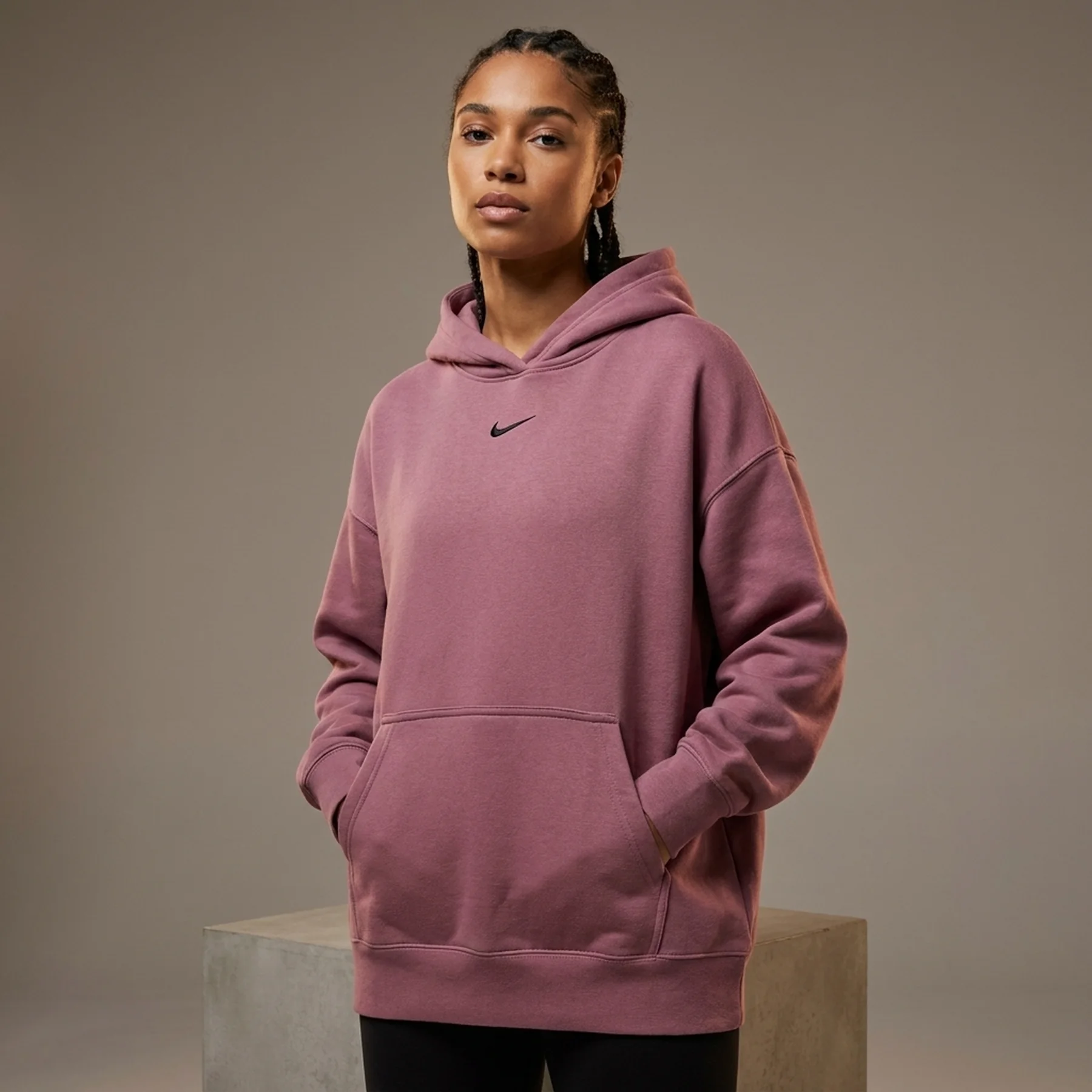 Кофта жіночі Nike Sportswear Phoenix Fleece Over-Oversized Pullover Hoodie Bordo (DQ5858-208)