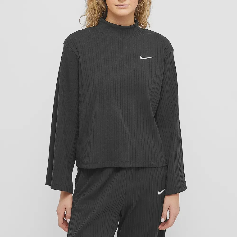 Кофта жіночі Nike Sportswear Ribbed Jersey Black (DM6399-010)