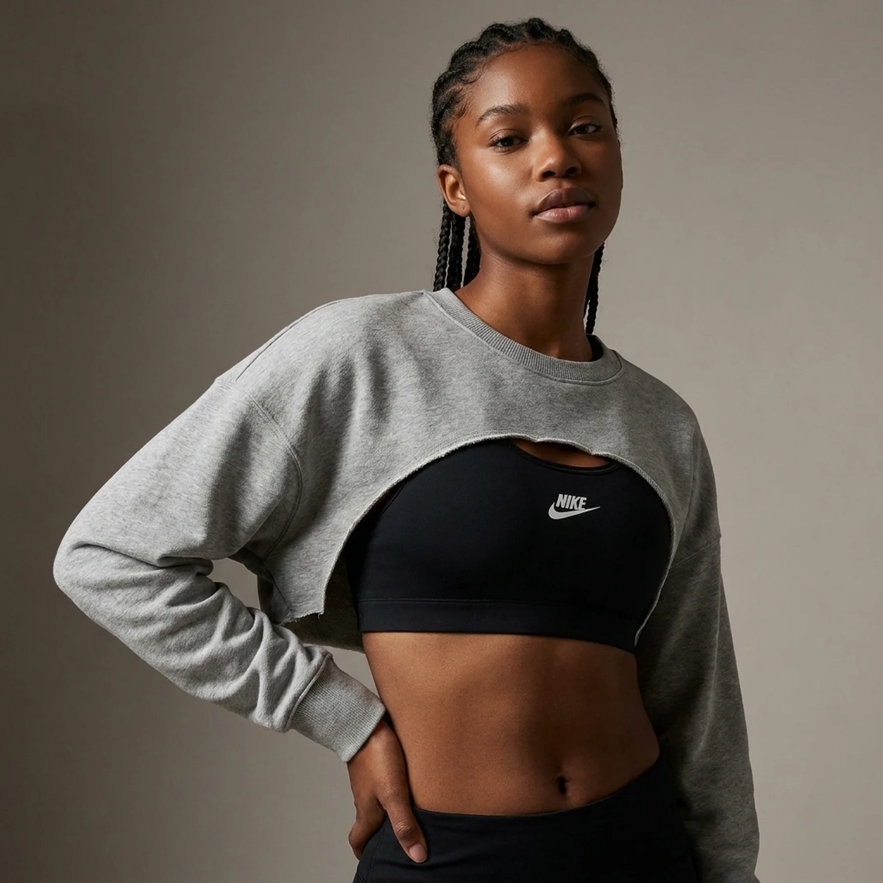 Кофта жіночі Nike Sportswearoversized French Terry Shrug Grey (FV7509-063)