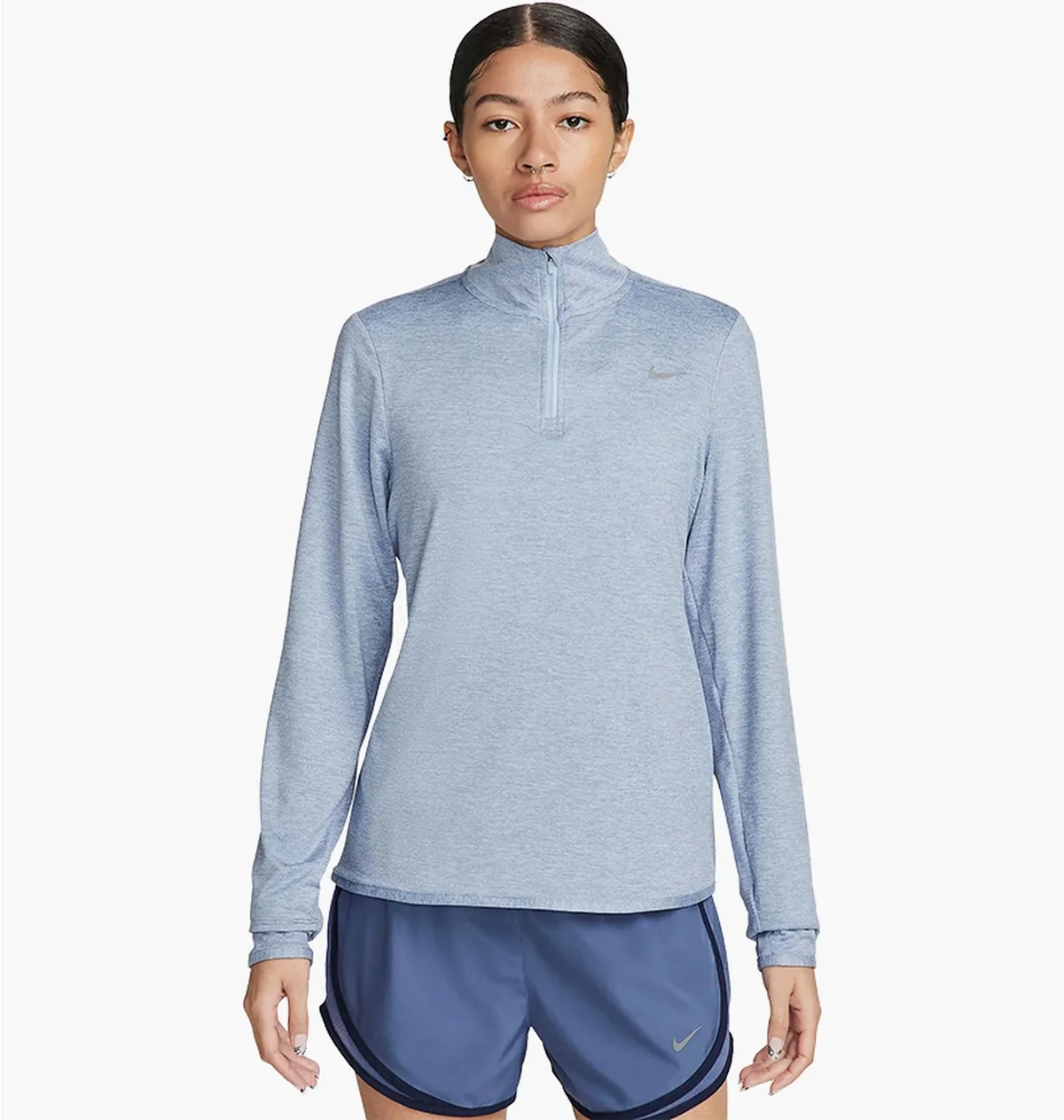 Кофта жіночі Nike Swift Element Uv Protection 1/4-Zip Running Top Light Blue (FB4316-440)