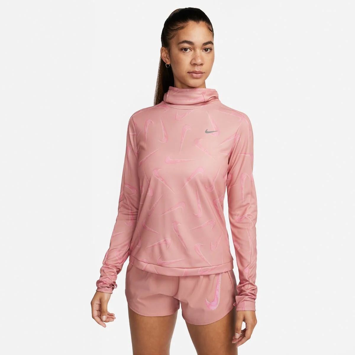 Кофта жіночі Nike W Dri-Fit Swsh Prnt Pacer Hooded (FB4952-618)