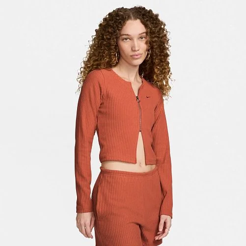 Кофта жіночі Nike W Nsw Chll Knt Rib Fz Crdgn (FN3682-825)