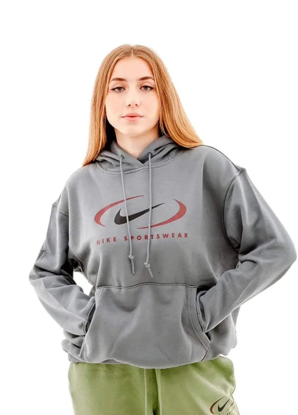 Кофта жіночі Nike W Nsw Flc Os Po (FN7698-084)