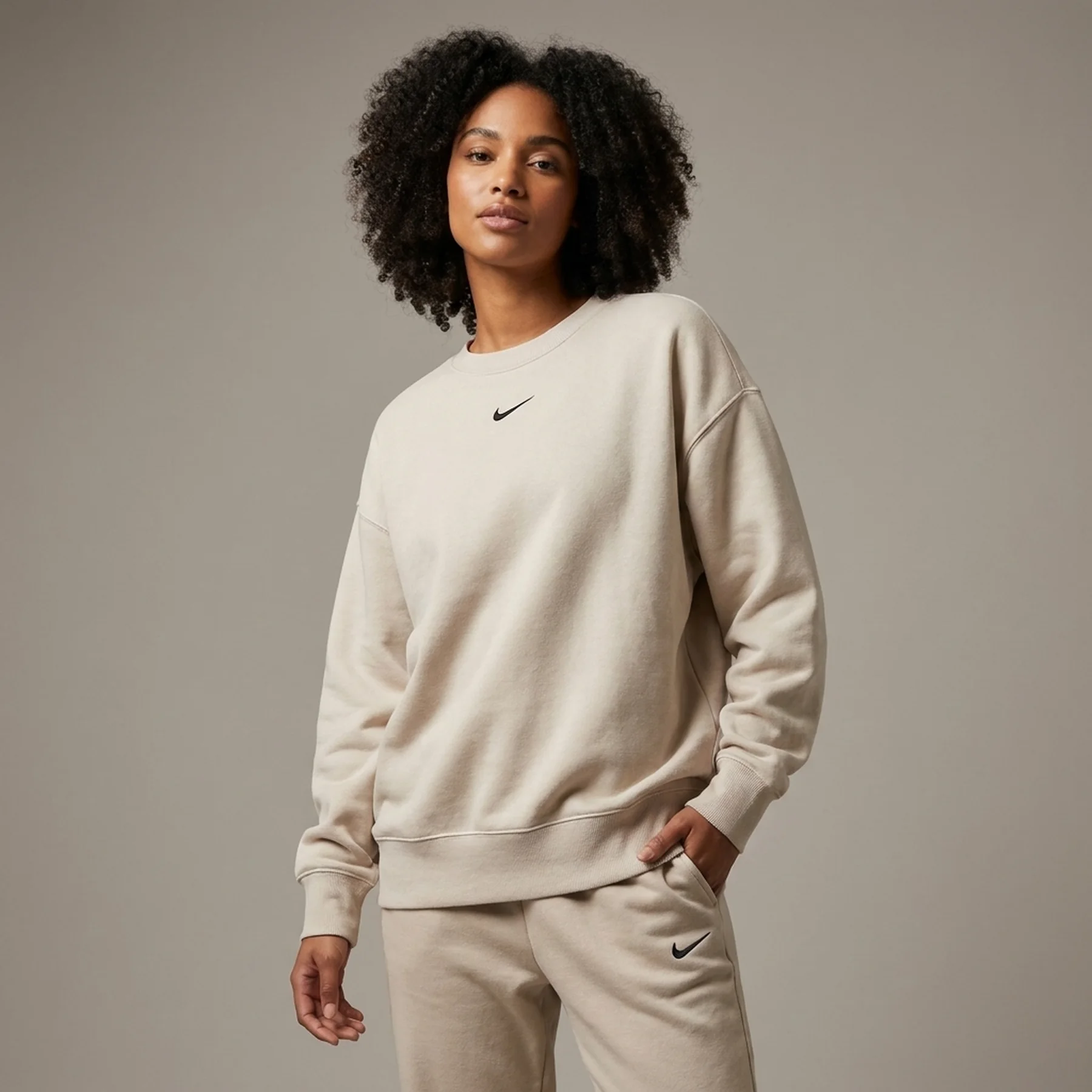 Кофта жіночі Nike W Nsw Phnx Flc Os Crew (DQ5733-133)
