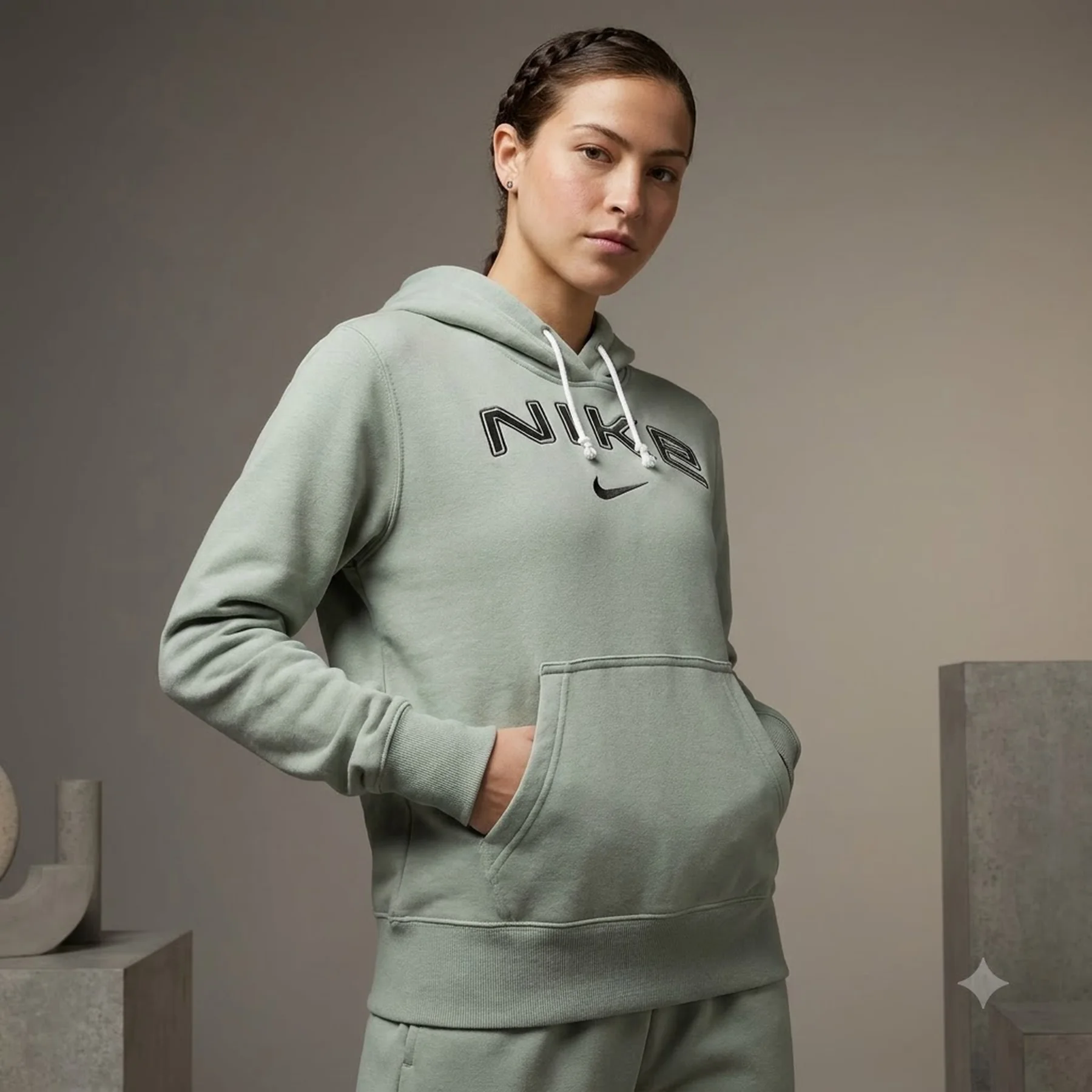 Кофта жіночі Nike W Nsw Phnx Flc Std Po Logo Hdy (HM9751-370)