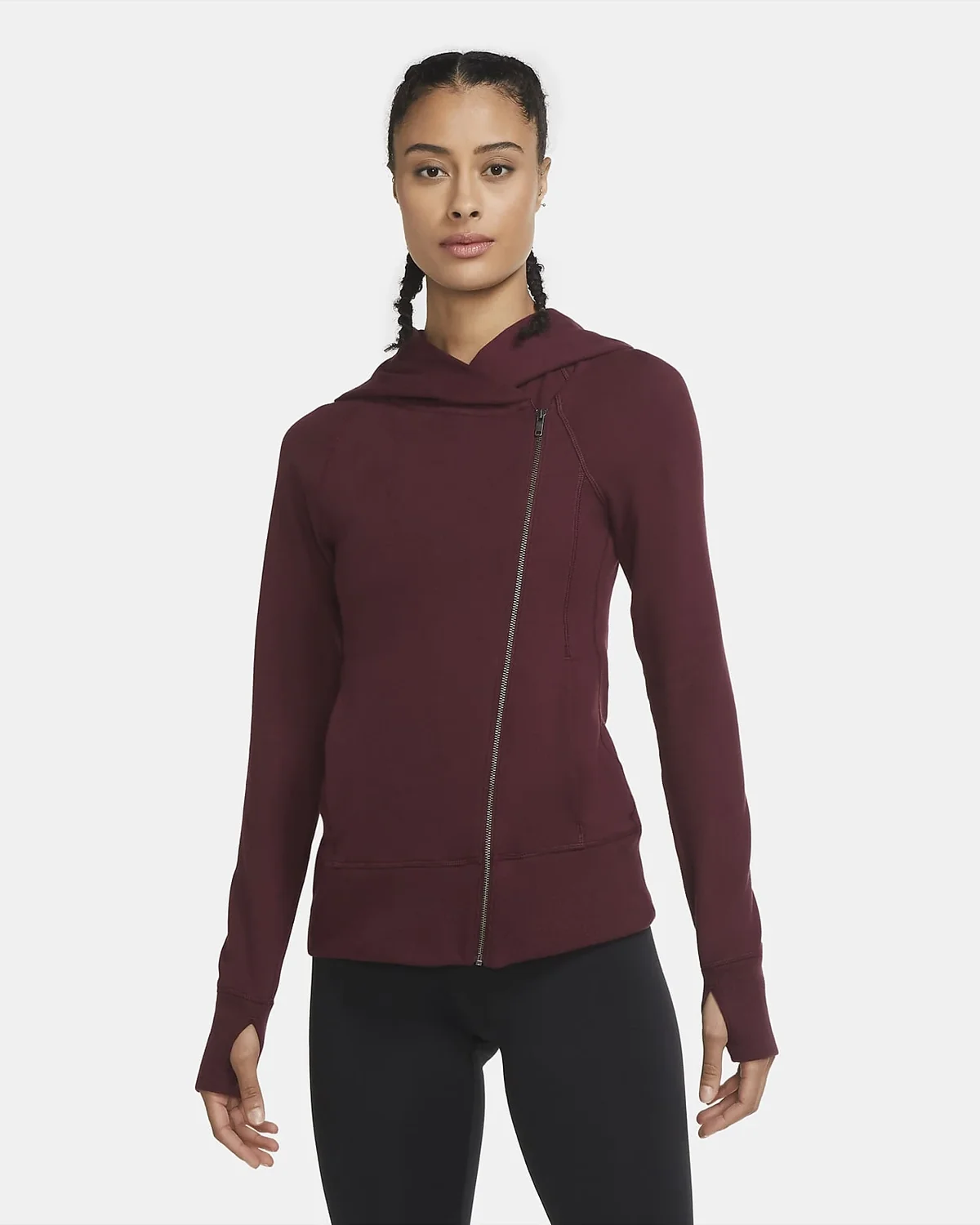 Кофта жіночі Nike Yoga Bordo (CU5321-681)