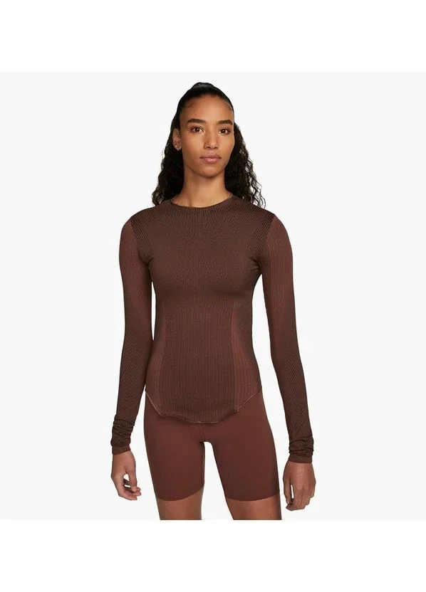 Кофта жіночі Nike Yoga Dri-Fit Adv Brown (DQ5603-010)