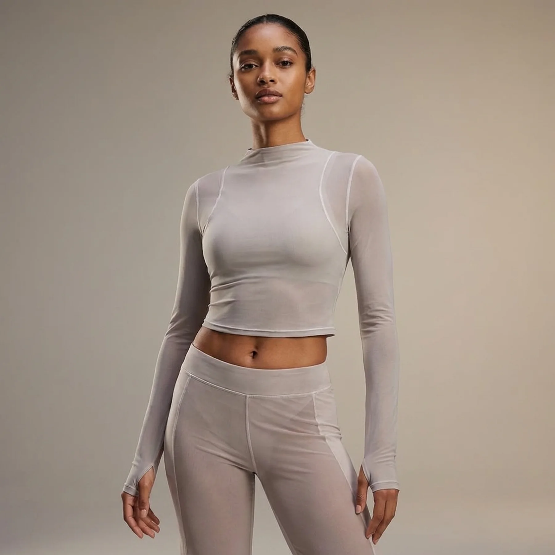Кофта жіночі Nike Zenvy Sheer Grey (FV7915-104)