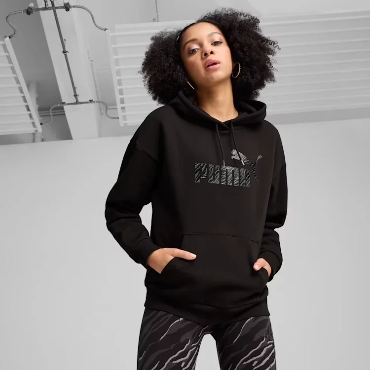 Кофта жіночі Puma Ess+ Animal Hoodie Black (681492-01)