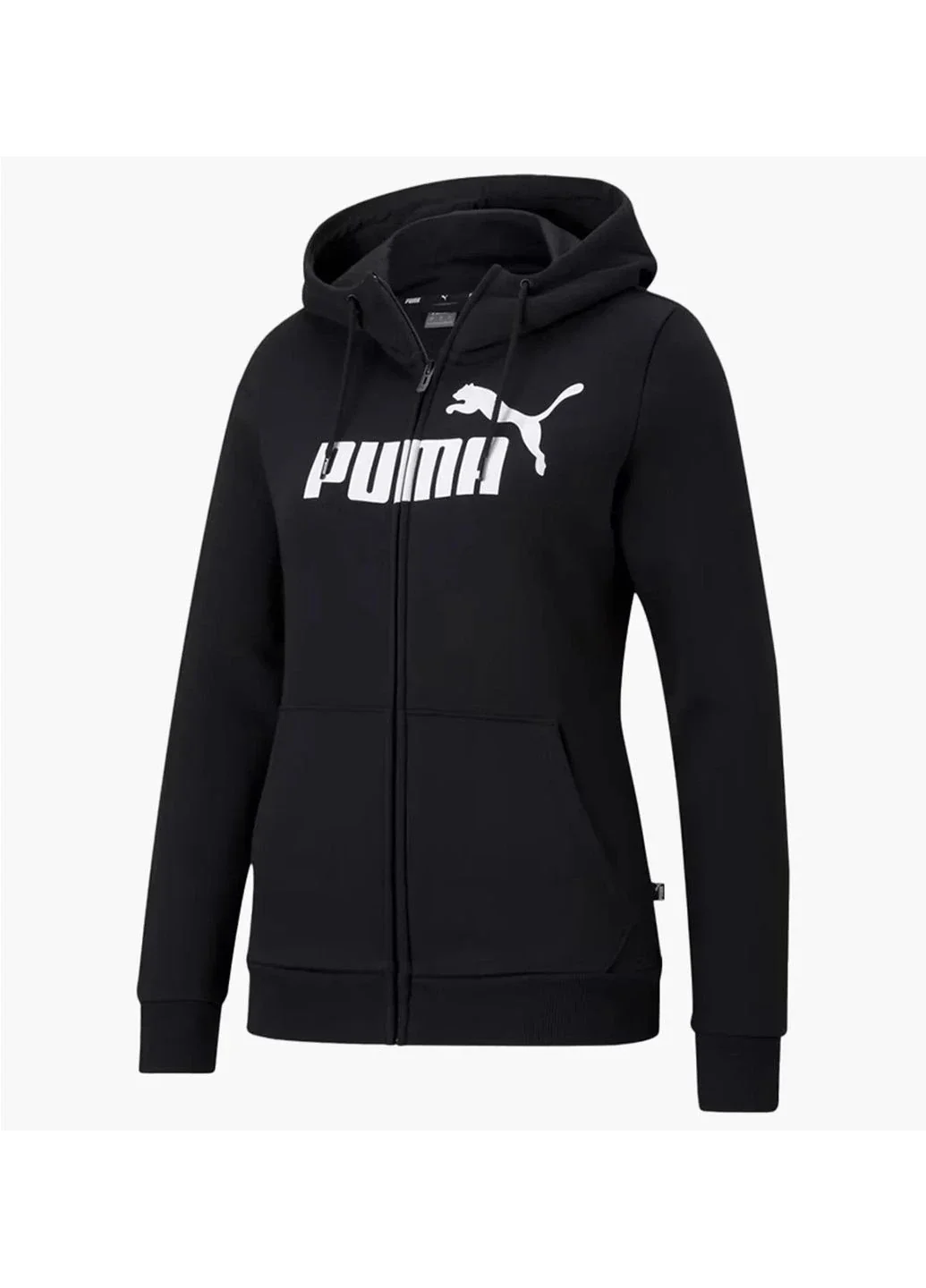 Кофта жіночі Puma Essentials Logo Full-Zip Hoodie Black (586806-01)
