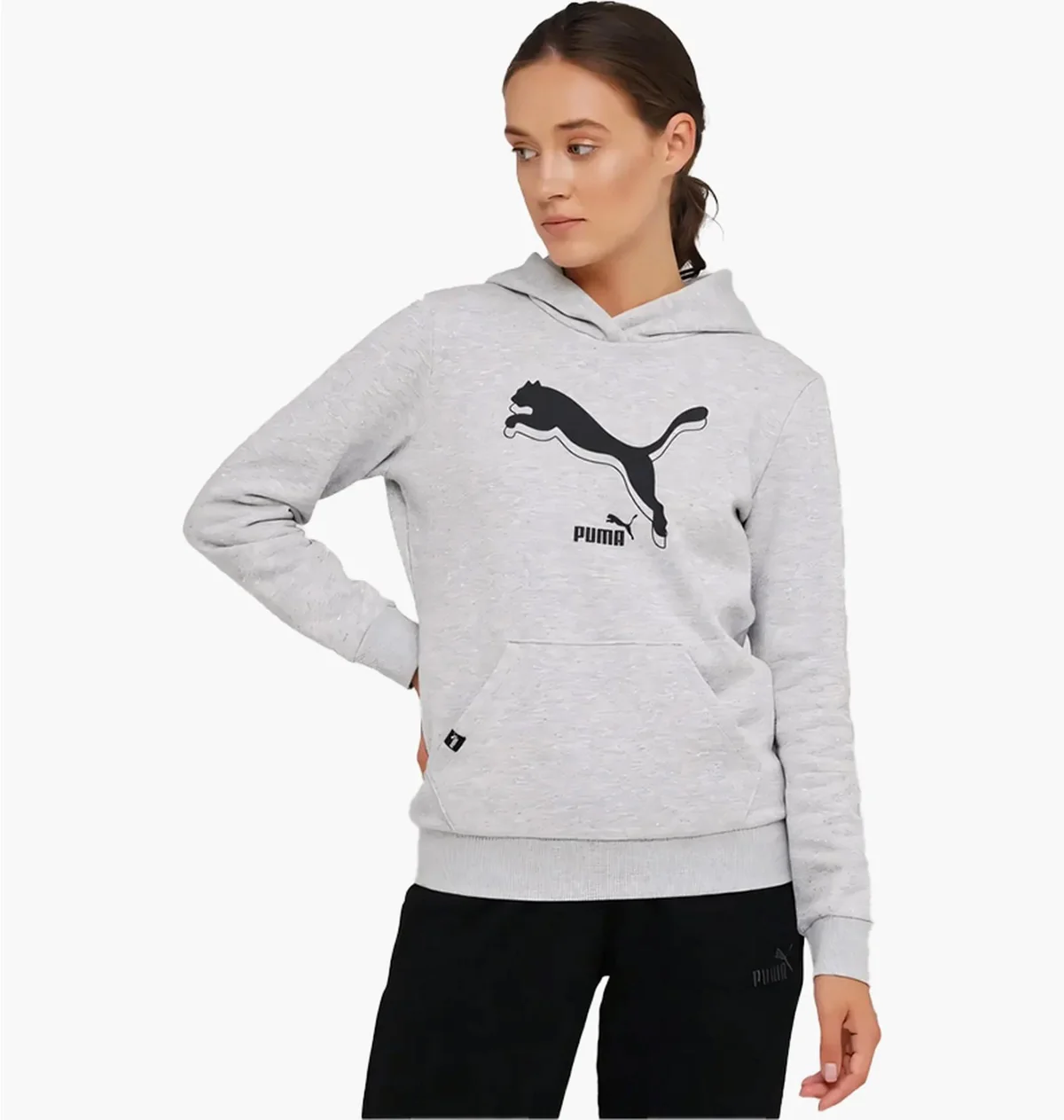 Кофта жіночі Puma Power Logo Fleece Hoodie Grey (589541-04)