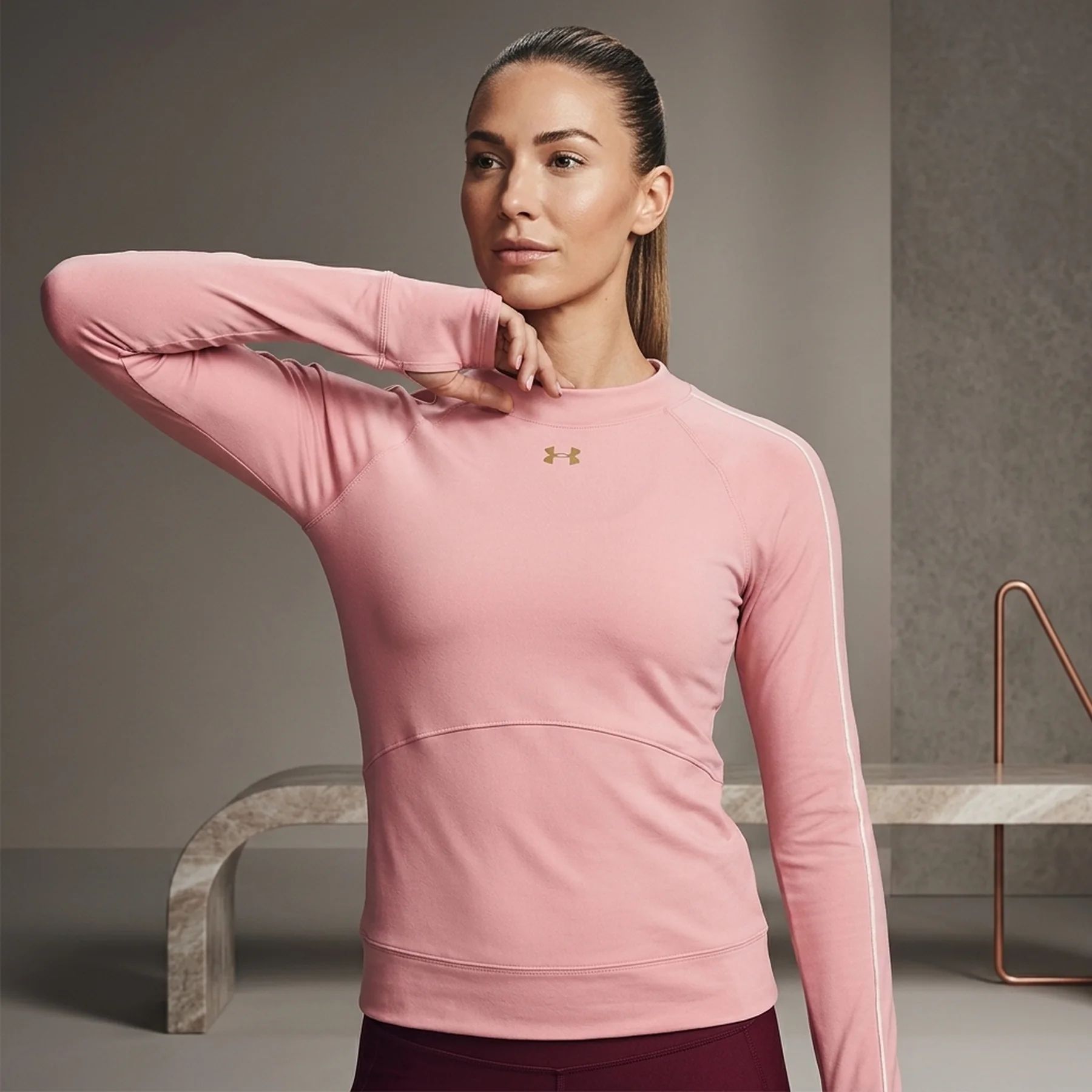 Кофта жіночі Under Armour Rush Coldgear Long Sleeve Training Top Pink (1365721-663)