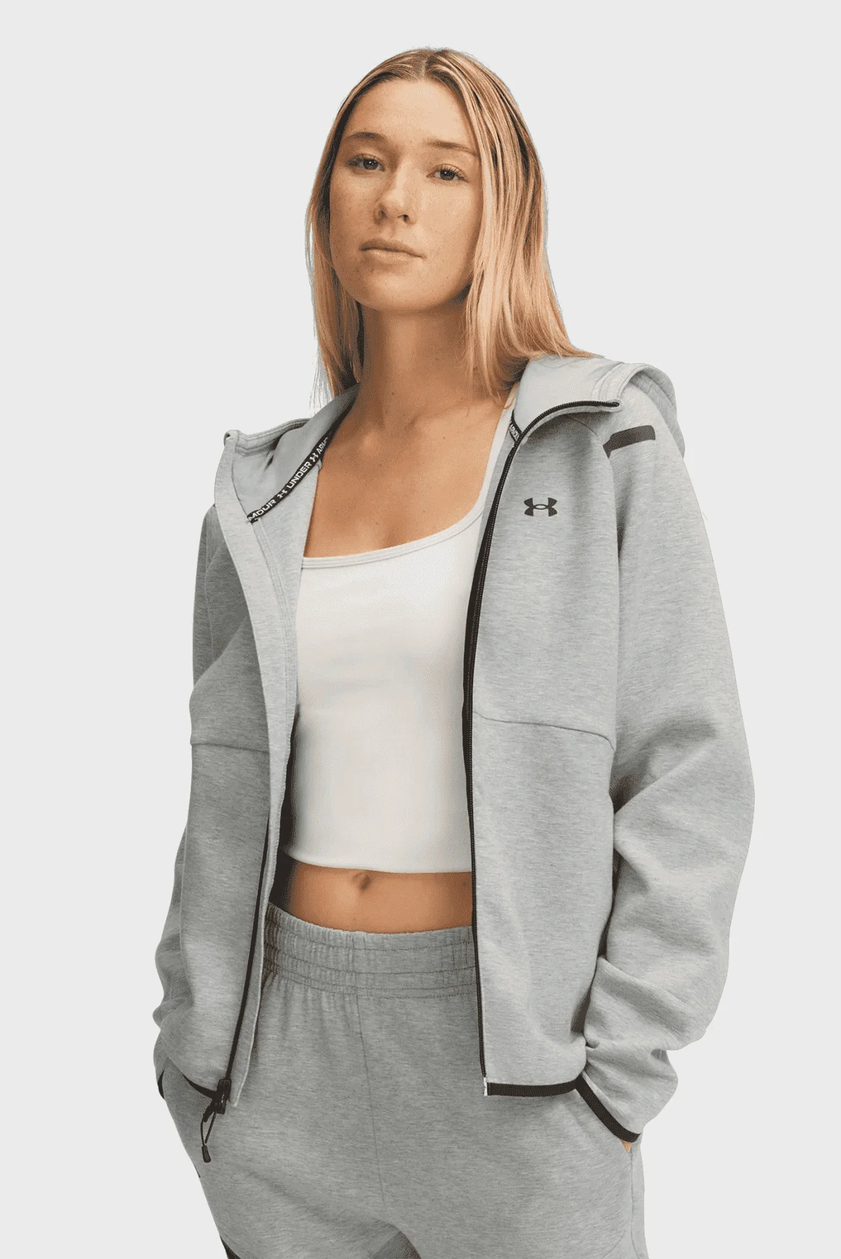Кофта жіночі Under Armour Unstoppable Flc Fz Grey (1379842-348)