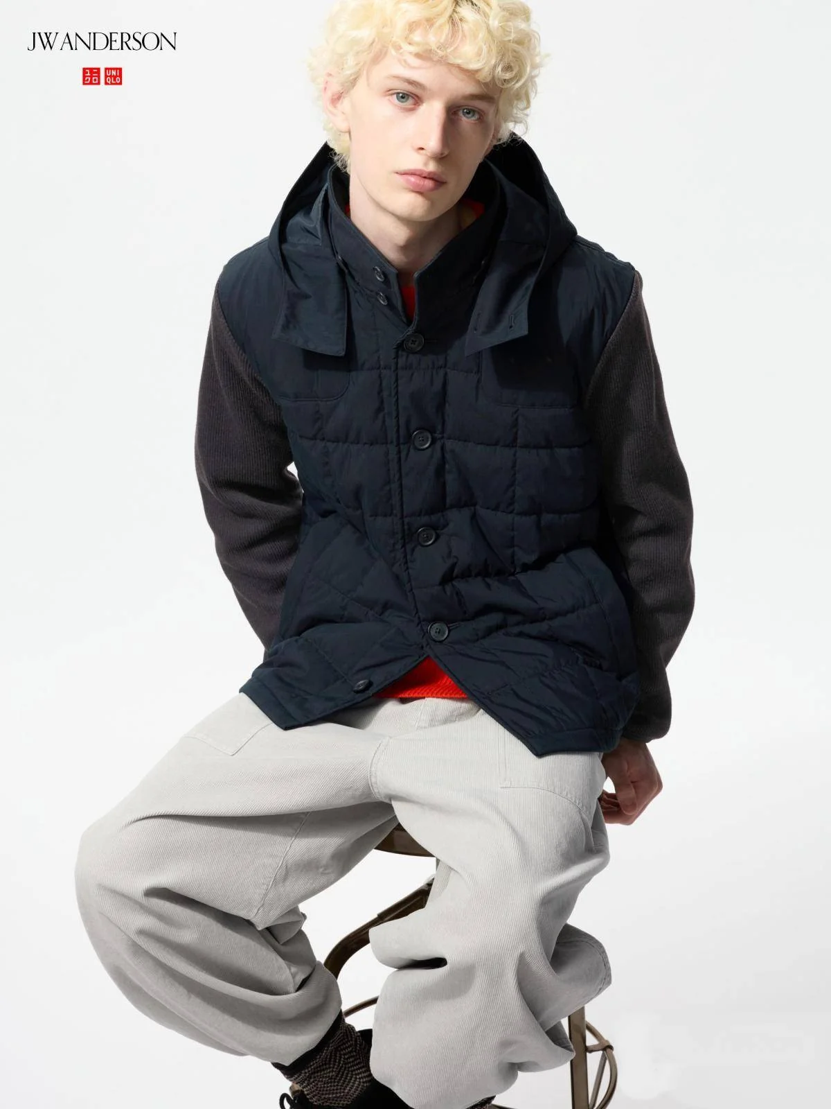 Комбінована стьобана куртка JW ANDERSON and UNIQLO 1159853070