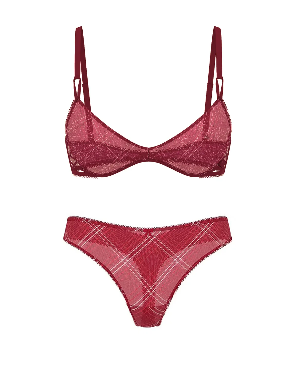 Комплект білизни Victoria's Secret погруддя Push-Up та трусики тонг 1159857126